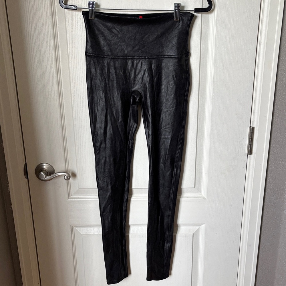 SPANX Metallic Gray Leggings